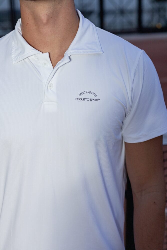 Camiseta polo masculina branca