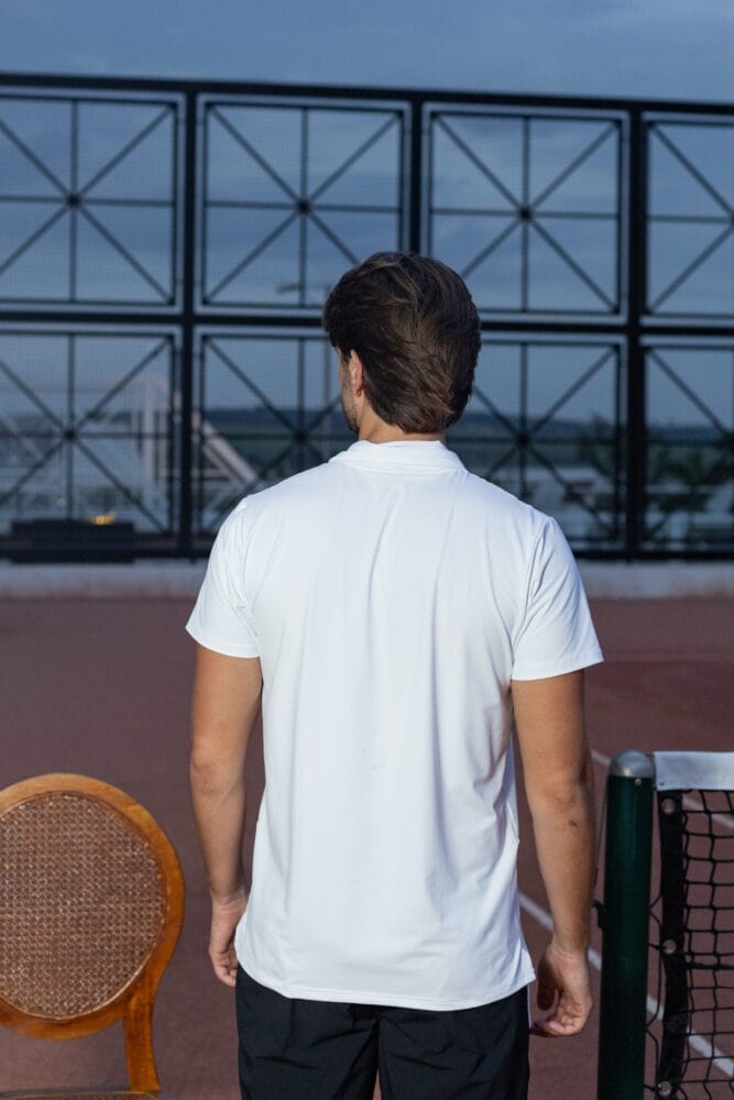 Camiseta polo masculina branca