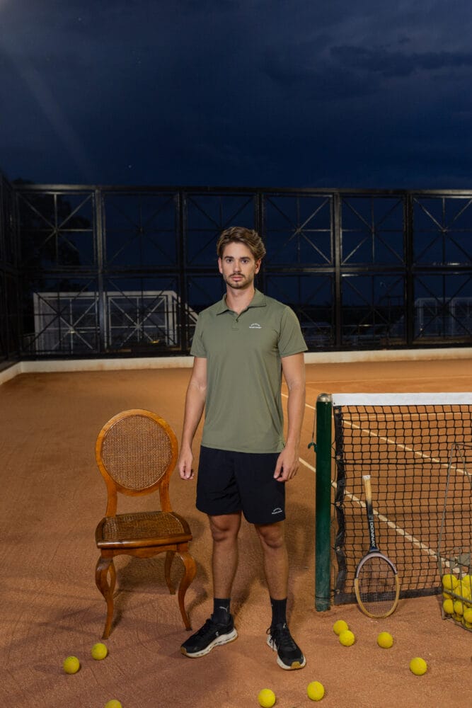 Camiseta polo masculina verde