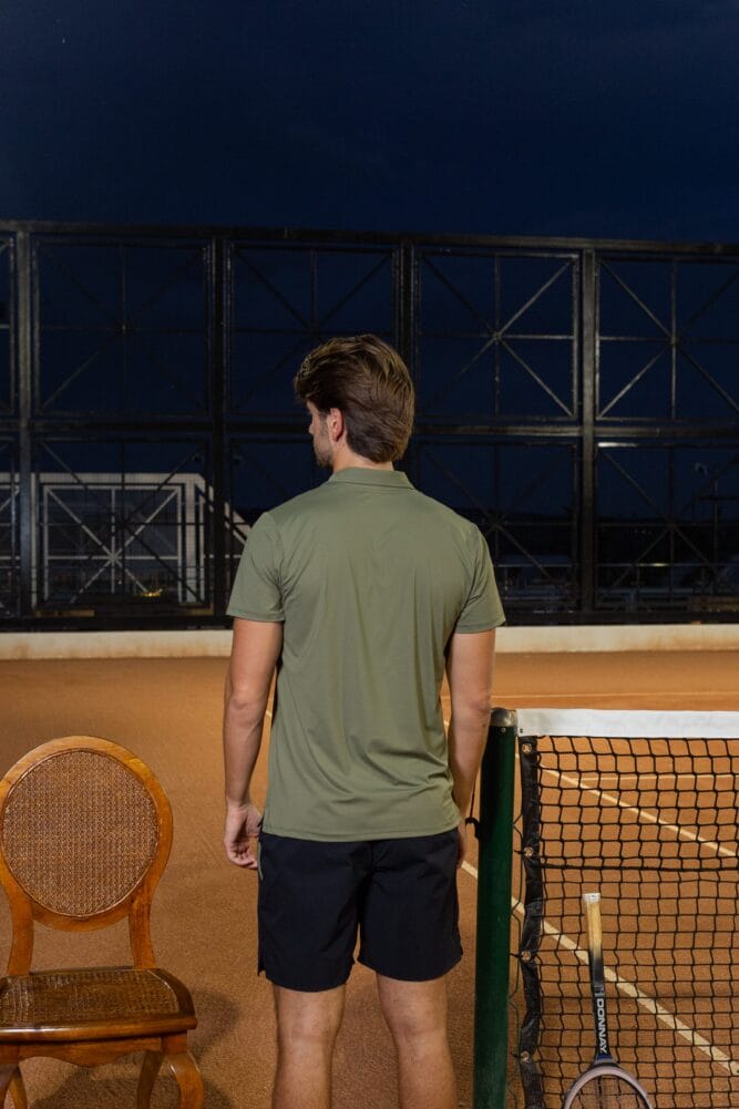 Camiseta polo masculina verde