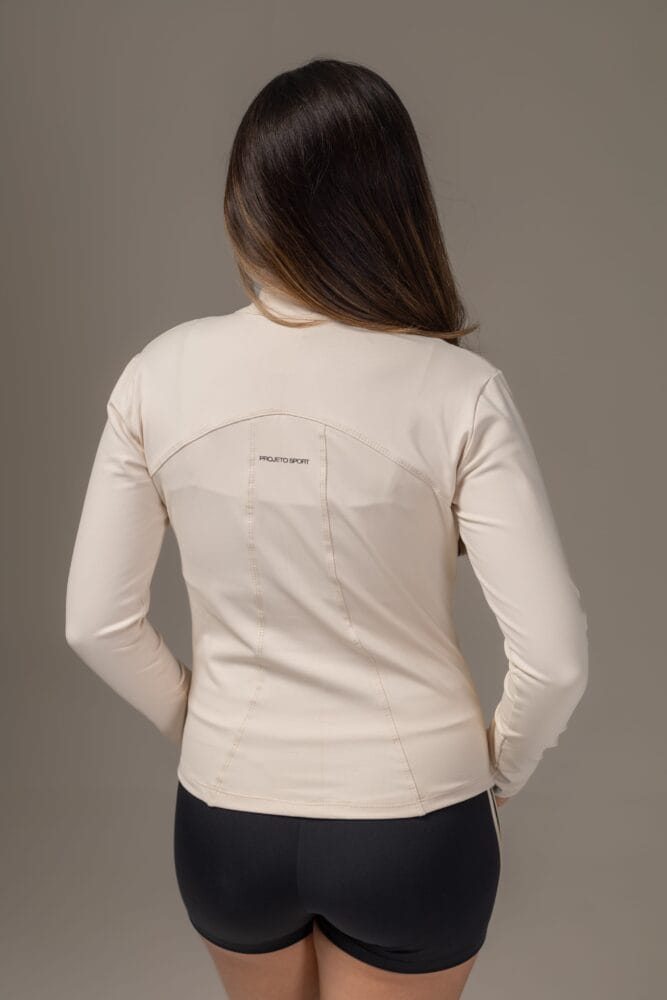Jaqueta off-white com zíper