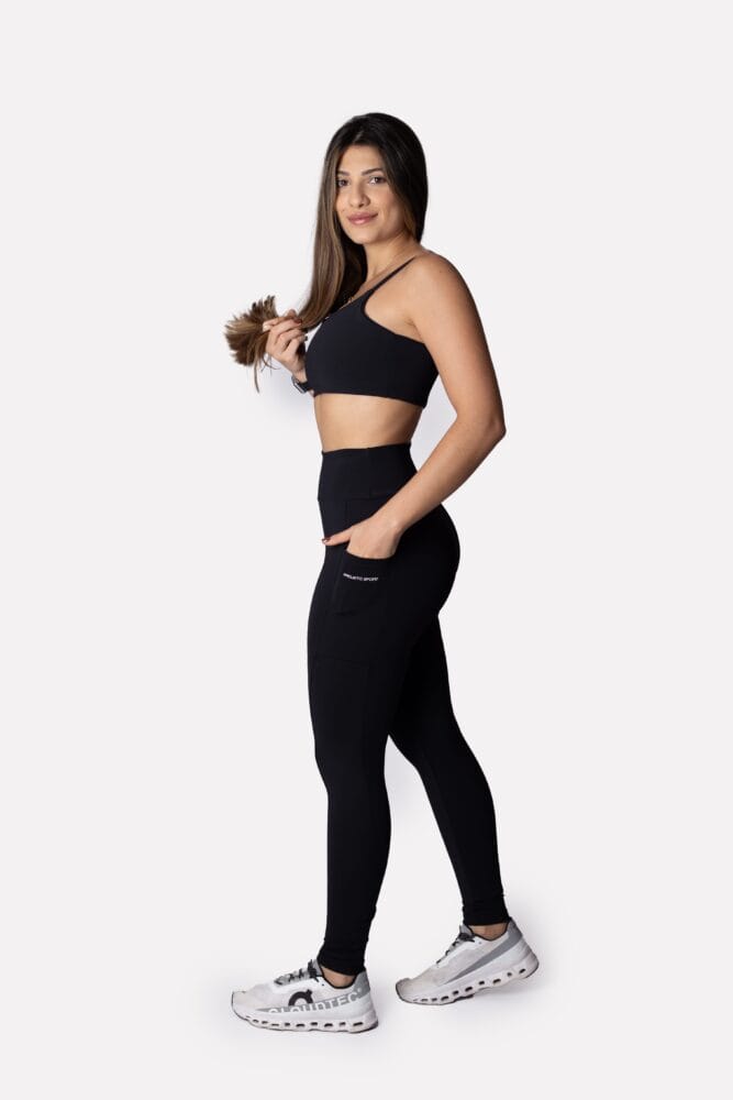 Legging preto com bolso lateral