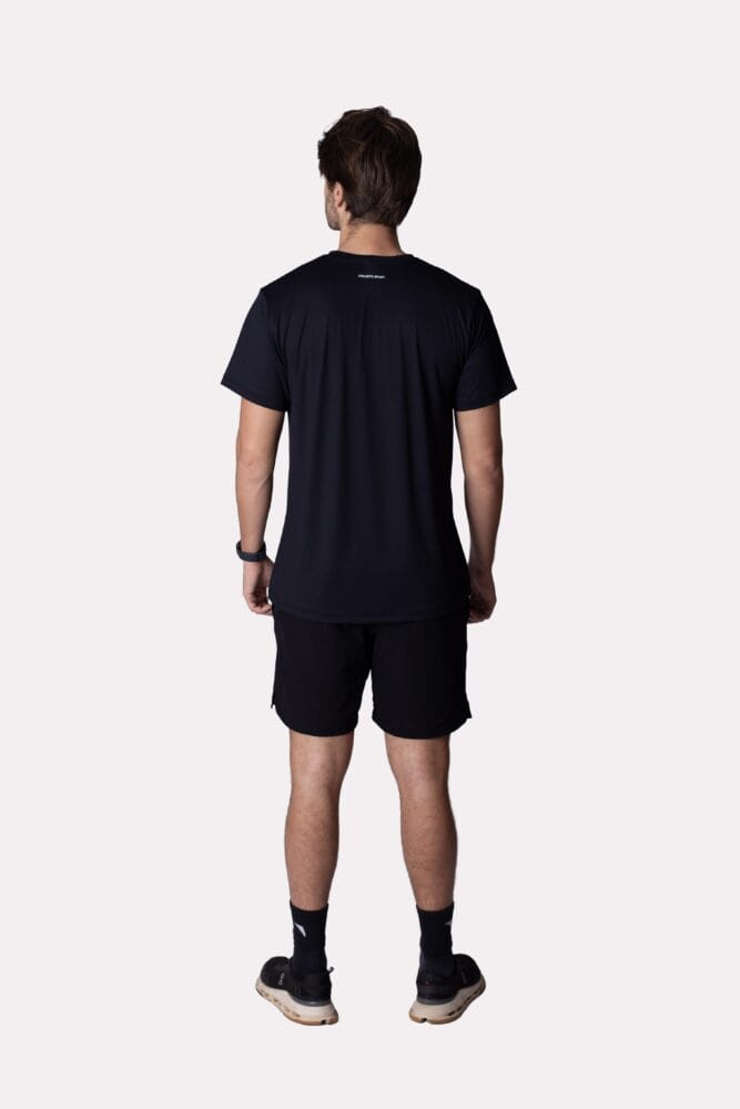 Camiseta masculina preta poliamida