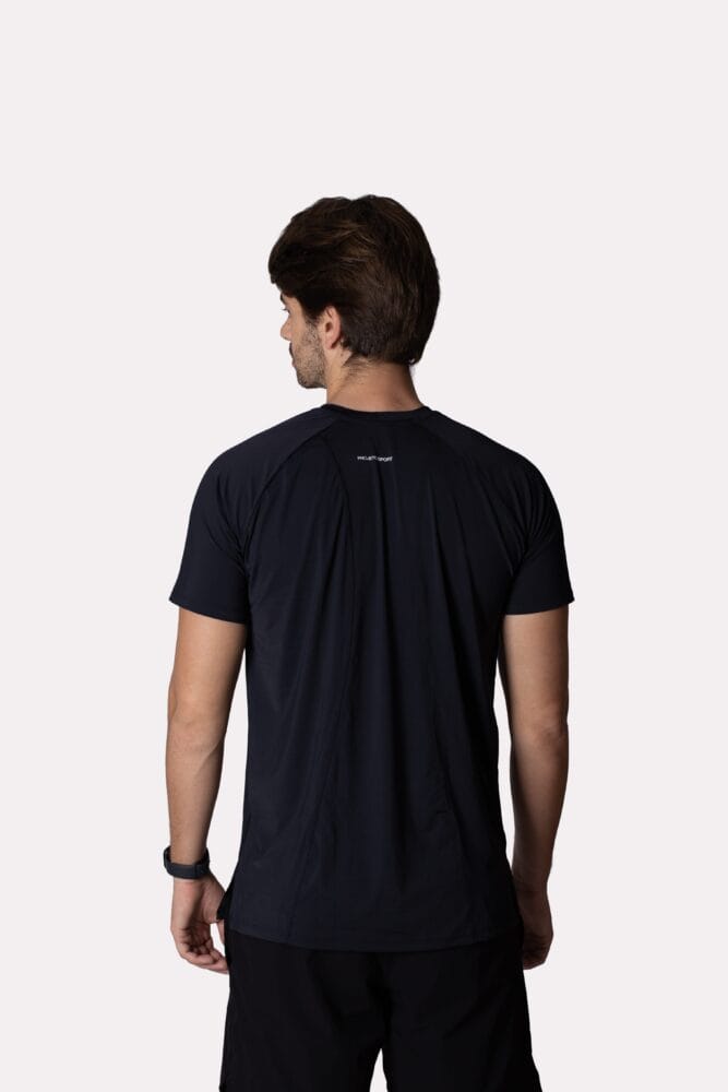 Camiseta masculina preta tech modal