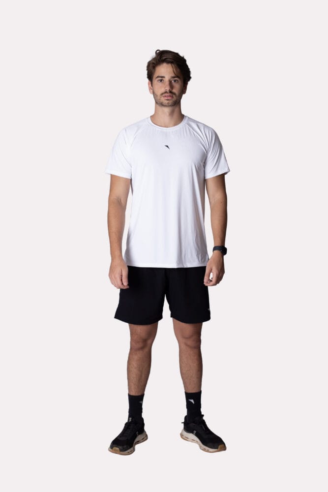 Camiseta masculina branca tech modal