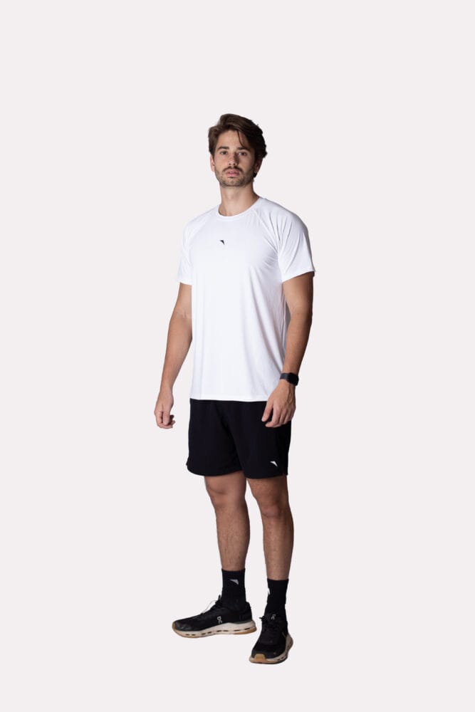 Camiseta masculina branca tech modal