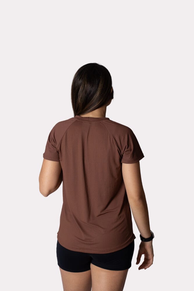 Babylook raglan marrom básica