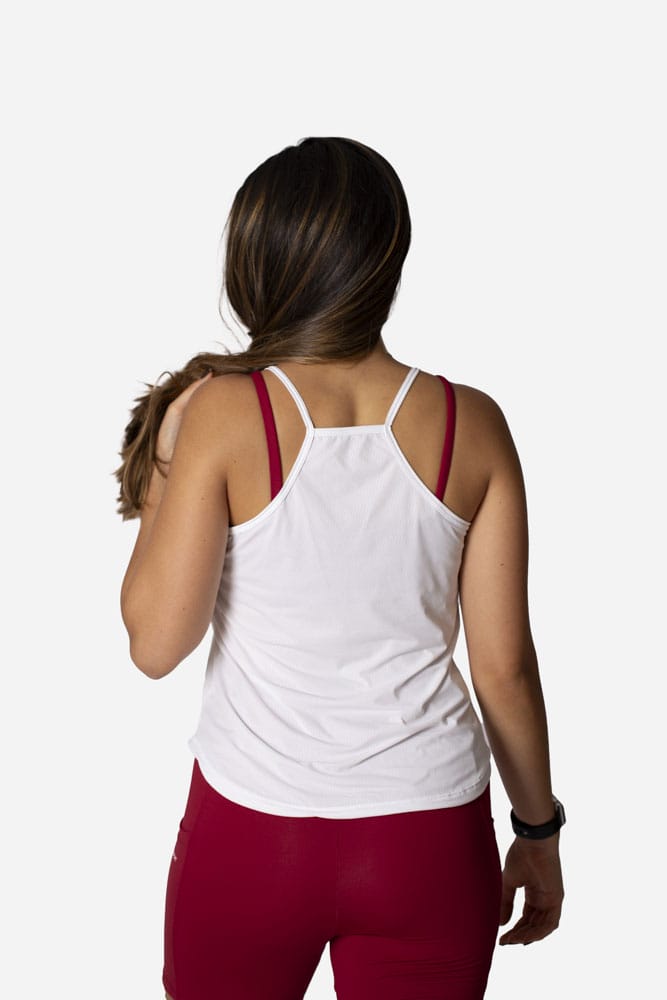 Regata branca lisa de alcinha